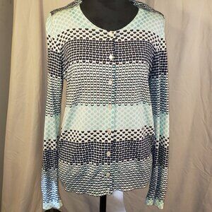 Women's Talbots Polka Dot Multi-colored Cardigan - M